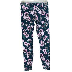 Fabletics Salar Printed Powerhold Legging Womens XXS Teal Floral Athletic Pants